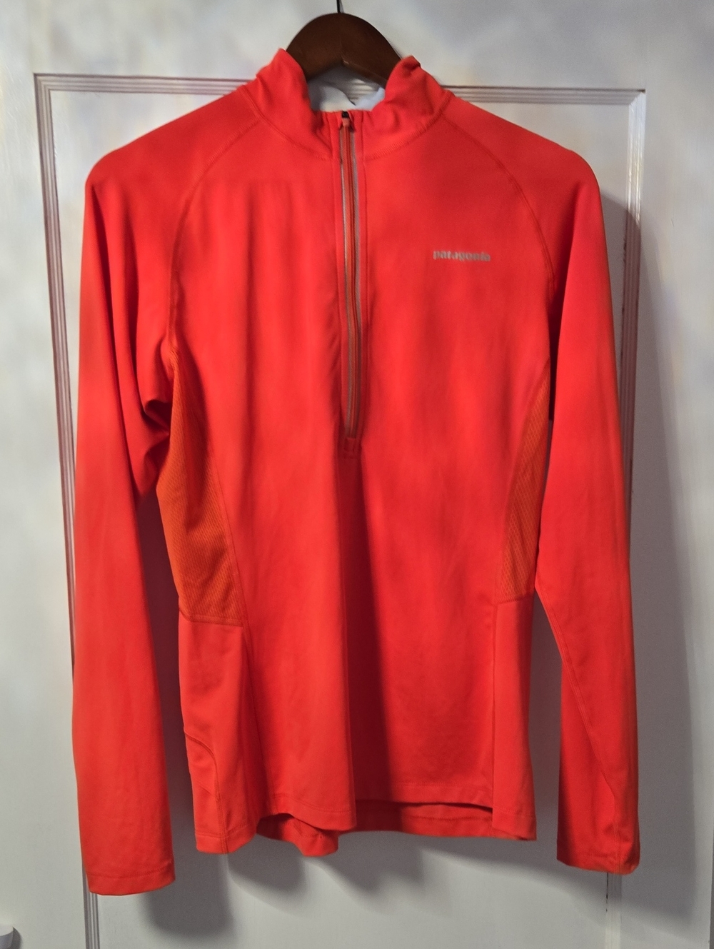 Patagonia Flourescent Bright Orange Half-Zip Performance Pullover